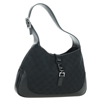 グッチ GUCCI ショルダーバッグ GGキャンバス ジャッキー ブラック シルバー 00963 レディース AMZ540V