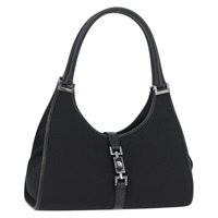 グッチ GUCCI ショルダーバッグ キャンバス レザー ブラック シルバー 002 1067 レディース BAZ571A