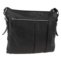 プラダ PRADA ショルダーバッグ レザー ブラック シルバー レディース ka3432A