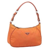 プラダ PRADA ショルダーバッグ ナイロン オレンジ シルバー レディース ARZ559A