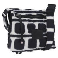 シャネル CHANEL ショルダーバッグ ナイロン ブラック ホワイト レディース BA11713A