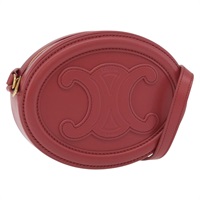 セリーヌ CELINE オーバルパースキュイルトリオンフ ショルダーバッグ マカダムキャンバス レザー ピンク ゴールド レディース 174308SAM