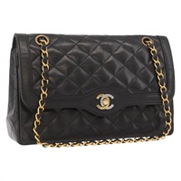 シャネル CHANEL ショルダーバッグ マトラッセ ラムスキン パリ限定モデル ブラック ゴールド レディース 167175SM