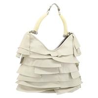 サンローラン SAINT LAURENT ショルダーバッグ レザー ホワイト ゴールド レディース 174106A