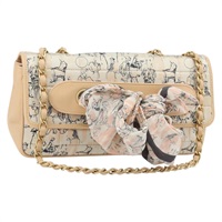 シャネル CHANEL ショルダーバッグ チョコバー チェーン サテン ピンク ゴールド レディース ARZ748SAM