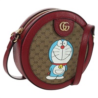 グッチ GUCCI ショルダーバッグ マイクロGGスプリーム ドラえもん Fujiko-Proコラボ PVC ベージュ ゴールド 625216 レディース BAZ631SM