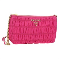 プラダ PRADA ショルダーバッグ チェーン ナイロン ピンク ゴールド 1BH152 レディース SW2261SAM