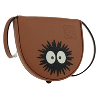 ロエベ LOEWE ヒールポーチミニ ショルダーバッグ ジブリ となりのトトロ まっくろくろすけ レザー ブラウン レディース SW2290SM