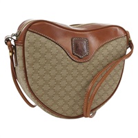 セリーヌ CELINE ショルダーバッグ マカダムキャンバス PVCレザー ベージュ ゴールド レディース ARZ842A