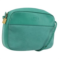 グッチ GUCCI ショルダーバッグ スエード グリーン ゴールド レディース BA11758A