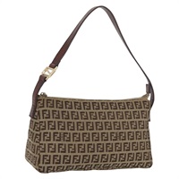 フェンディ FENDI ショルダーバッグ ズッキーノキャンバス ベージュ ゴールド レディース BAZ046A