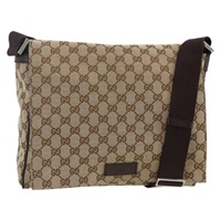 グッチ GUCCI ショルダーバッグ GGキャンバス ベージュ シルバー 146236 レディース BAZ050A