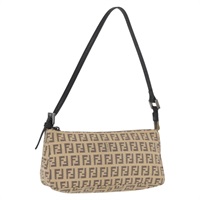 フェンディ FENDI ショルダーバッグ ズッキーノキャンバス ベージュ ゴールド レディース BAZ211A