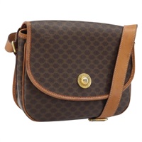 セリーヌ CELINE ショルダーバッグ マカダムキャンバス スターボール PVCレザー ブラウン ゴールド レディース BAZ619A