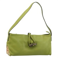 バーバリー BURBERRY ショルダーバッグ レザー グリーン レディース BAZ684A