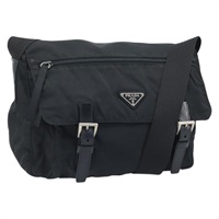 プラダ PRADA ショルダーバッグ ナイロン ブラック シルバー レディース hk3603A