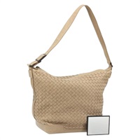 ボッテガヴェネタ BOTTEGAVENETA ショルダーバッグ イントレチャート レザー ベージュ レディース ka3508A