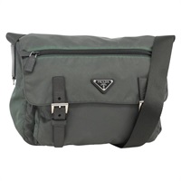 プラダ PRADA ショルダーバッグ ナイロン グレー シルバー レディース mr2278A