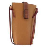 ロエベ LOEWE ショルダーバッグ アナグラム ゲートポケット レザー ブラウン レディース SW2201A