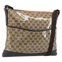 グッチ GUCCI ショルダーバッグ GGクリスタル コーティングキャンバス ベージュ ゴールド 374411 レディース SW2277A
