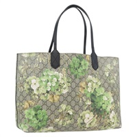 グッチ GUCCI トートバッグ GGスプリーム ブルームス　リバーシブル PVC ベージュ 368568 レディース YKZ189A
