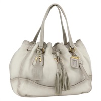 プラダ PRADA トートバッグ レザー ホワイト ゴールド レディース YKZ348A