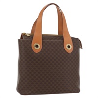 セリーヌ CELINE トートバッグ マカダムキャンバス PVCレザー ブラウン ゴールド レディース am11188A