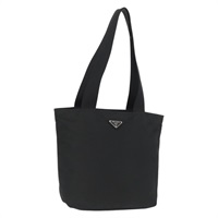 プラダ PRADA トートバッグ ナイロン ブラック シルバー レディース BAZ536A