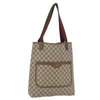 グッチ GUCCI トートバッグ GGスプリーム ウェブシェリーライン PVC ベージュ レッド 39 02 003 レディース kk650A