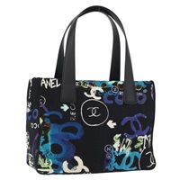 シャネル CHANEL トートバッグ ニュートラベルライン ナイロン ハワイ限定 ブラック シルバー レディース YKZ875A