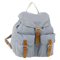 プラダ PRADA バックパック ナイロン ライトブルー シルバー レディース hk3498A