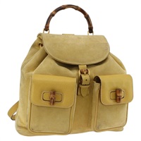 グッチ GUCCI バックパック バンブー スエード イエロー ゴールド 003 2058 0016 レディース LNZ979A