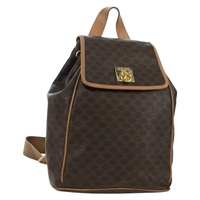 セリーヌ CELINE バックパック マカダムキャンバス PVCレザー ブラウン ゴールド レディース am11186A