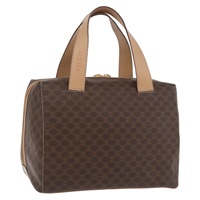 セリーヌ CELINE ボストンバッグ マカダムキャンバス PVCレザー ブラウン ゴールド レディース BAZ795A