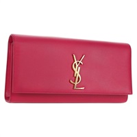 サンローラン SAINT LAURENT クラッチバッグ レザー ピンク ゴールド レディース SW2257V