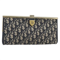 クリスチャンディオール Christian Dior クラッチバッグ トロッターキャンバス ネイビー ゴールド レディース BAZ044A