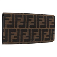 フェンディ FENDI 長財布 ズッカキャンバス ブラック ブラウン レディース BSZ450A