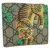 グッチ GUCCI コンパクトウォレット 財布 GGスプリーム PVC ベージュ レディース BSZ684M