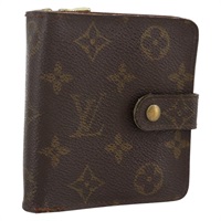 ルイ・ヴィトン LOUIS VUITTON コンパクトジップ 財布 モノグラム M61667 レディース AMZ192A