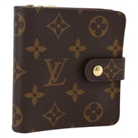 ルイ・ヴィトン LOUIS VUITTON コンパクトジップ 財布 モノグラム M61667 レディース AMZ193A