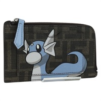 フェンディ FENDI 財布 FENDI x FRGMT x POKMON ズッカキャンバス ミニリュウ ブラウン シルバー レディース 167131SM
