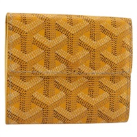ゴヤール GOYARD 財布 ヘリンボーン PVCレザー イエロー シルバー レディース YKZ411A