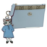 グッチ GUCCI キーケース GGスプリーム ヒグチユウココラボ PVC ライトブルー 847916 レディース YKZ482SAM