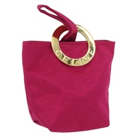 セリーヌ CELINE ポーチ サークル ナイロン ピンク ゴールド レディース SW2195A