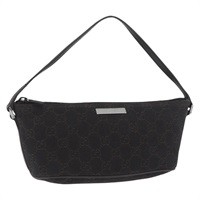 グッチ GUCCI アクセサリーポーチ GGキャンバス ブラック シルバー 07198 レディース 174302A