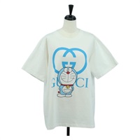 グッチ GUCCI 半袖Ｔシャツ ドラえもんコラボ コットン ホワイト レディース am10973M