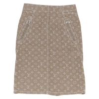 ルイ・ヴィトン LOUIS VUITTON スカート モノグラムデニム ベージュ レディース BAZ833SAM