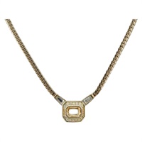 クリスチャンディオール Christian Dior ネックレス ラインストーン メタル ゴールド レディース am11103A