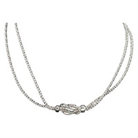 ティファニー TIFFANY&Co. ネックレス ダブルロープ センターノット Ag925 シルバー レディース am11156SAM