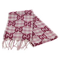 グッチ GUCCI マフラー GG ウール ピンク レディース YKZ483M
